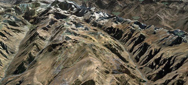 Valle Nevado Map